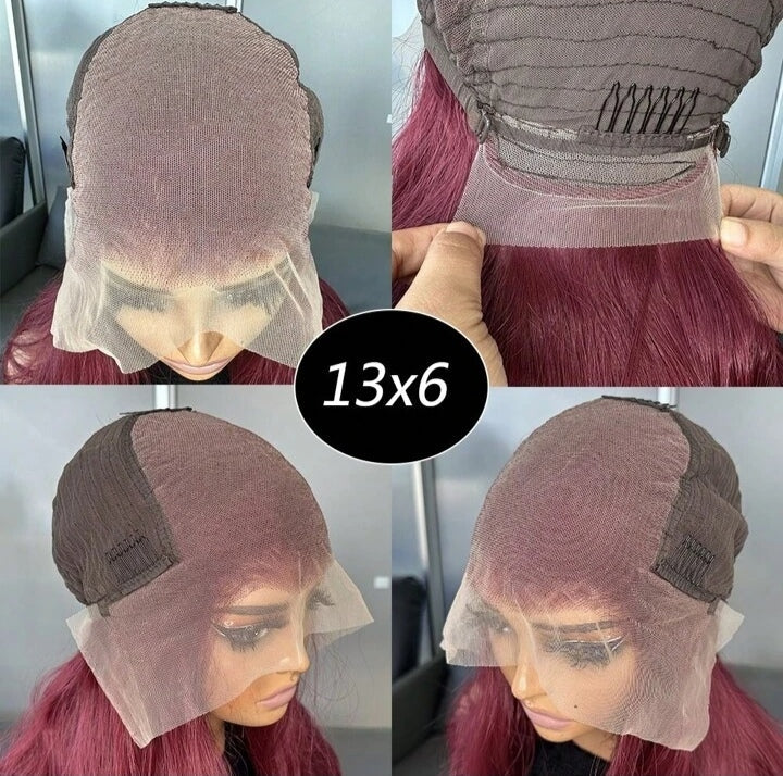Burgundy Lace Front Wig (human blend)